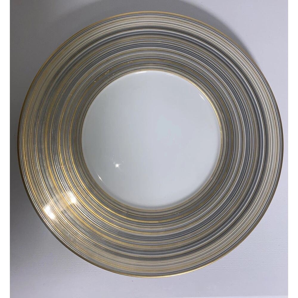 Raynaud Limoges Attraction Or & Palatine White/gray/gold Large Dish Serving